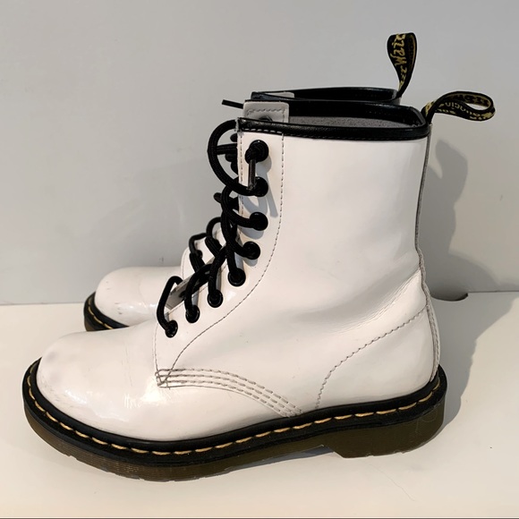 Doc Martens 1460 White Boots - Picture 2 of 9